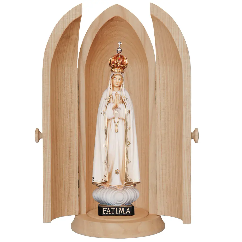 Nicchia con Madonna di Fatimá con corona