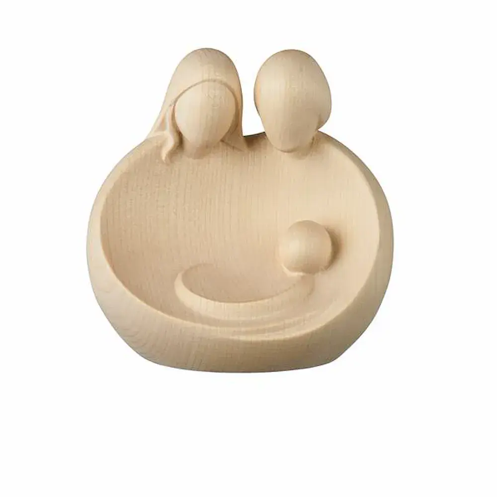 Nativity group modern art maple