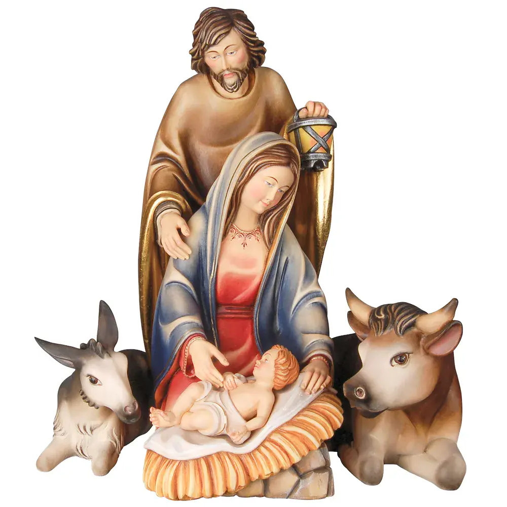 Holy Family with ox and donkey
