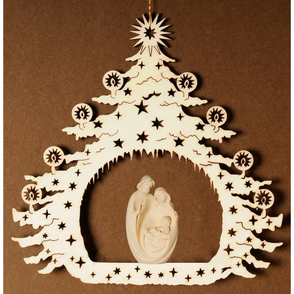 Weihnachtsbaum mit Familiensegen