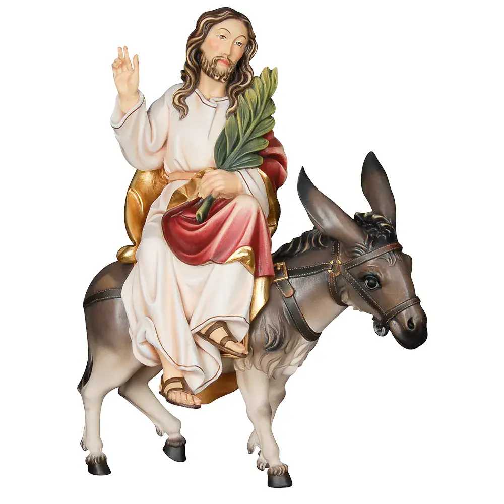Gesù seduto con asino