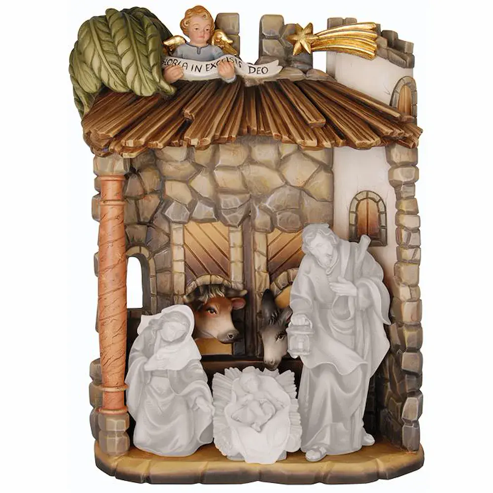 Establo romantico sin Sagrada Familia