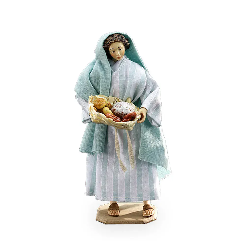 Mujer con la cesta de pan