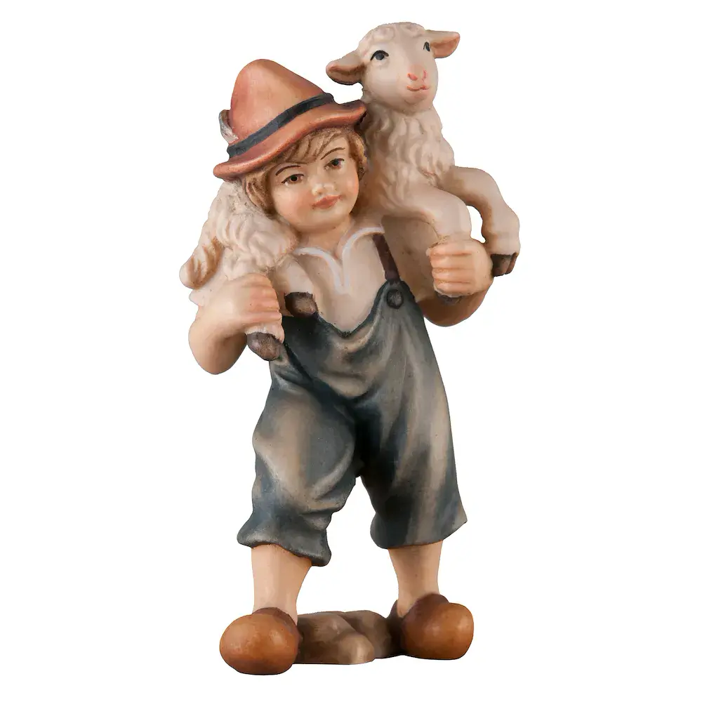 Presepe di Betlemme Pastore con pecorella su spalla