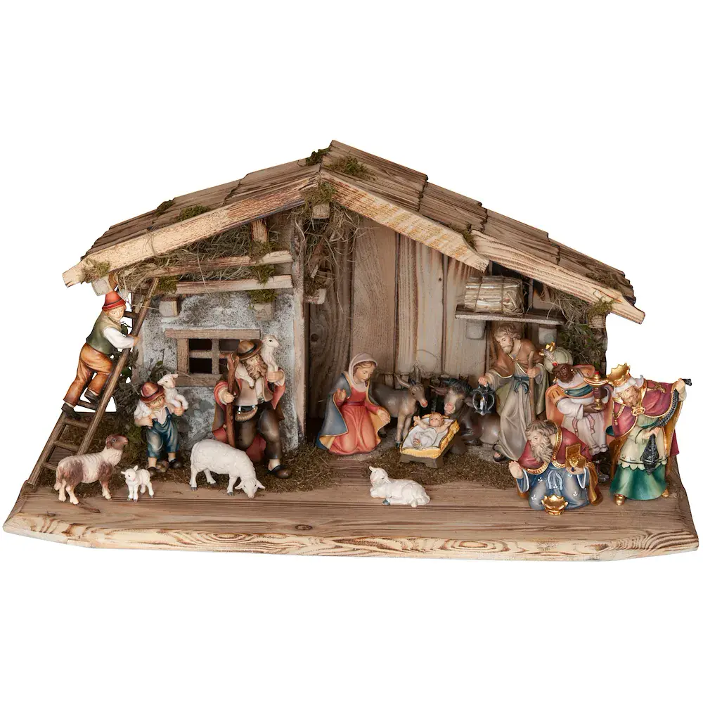 Capanna Rasciesa con 16 fig. presepio di Betlemme