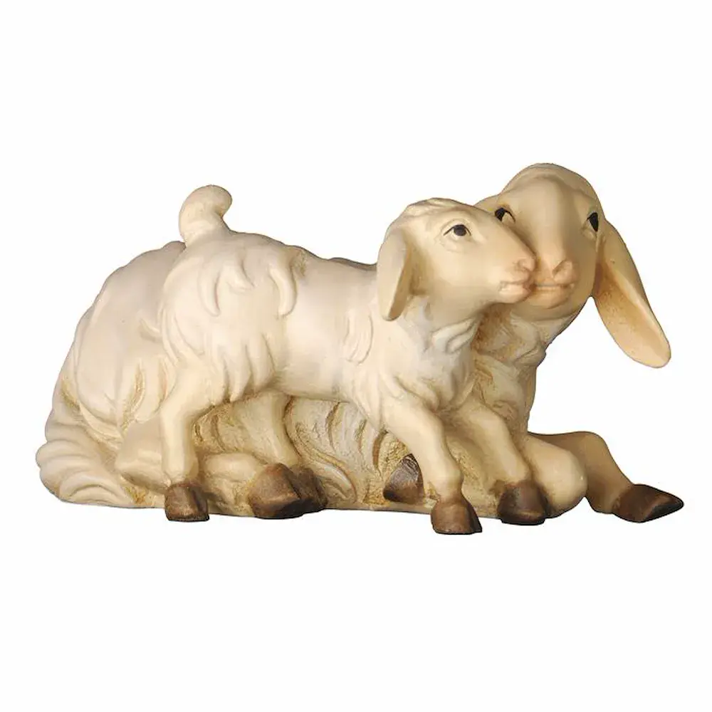 Pecora sdraiata agnello