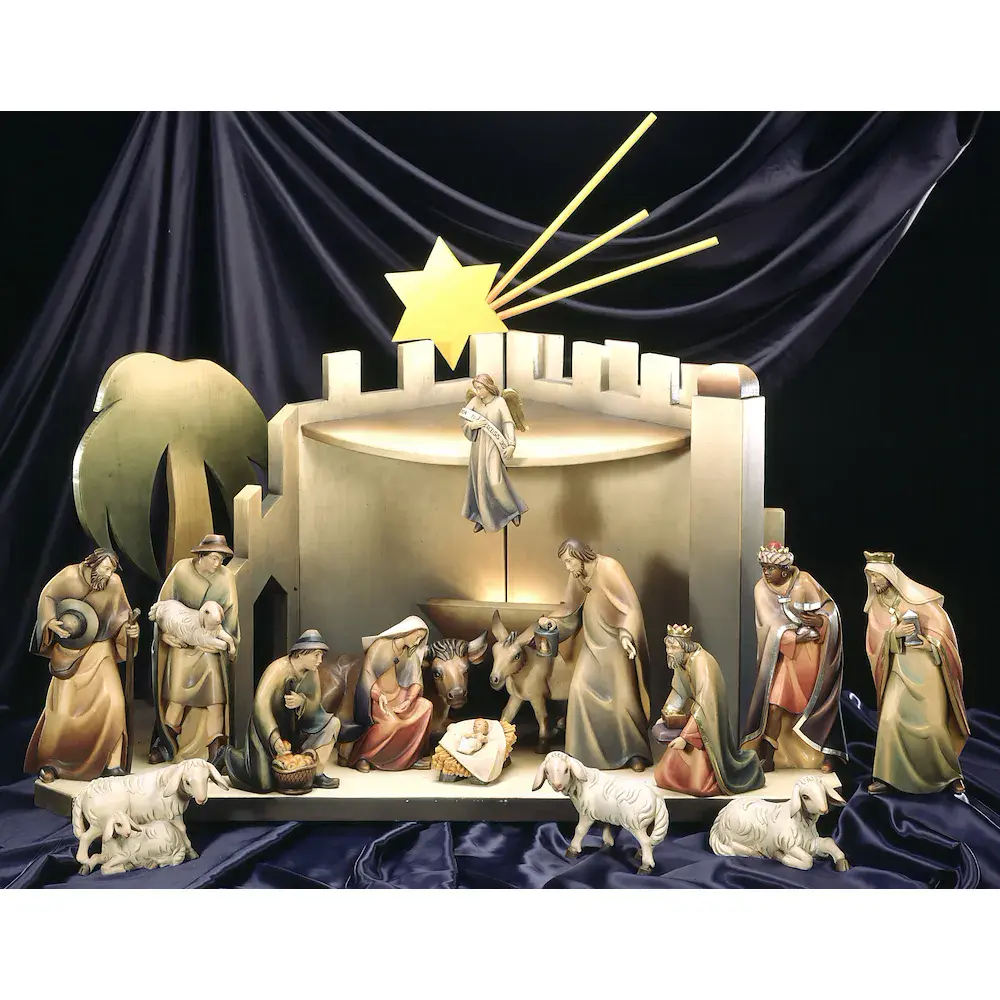 16 figure presepio Lovely con capanna