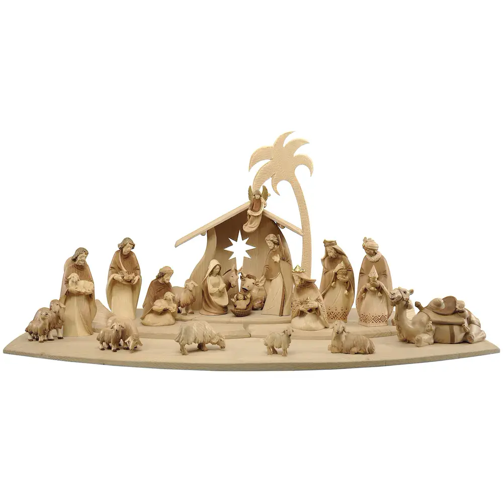 Presepe Morgenstern 20 figurine su caoanna