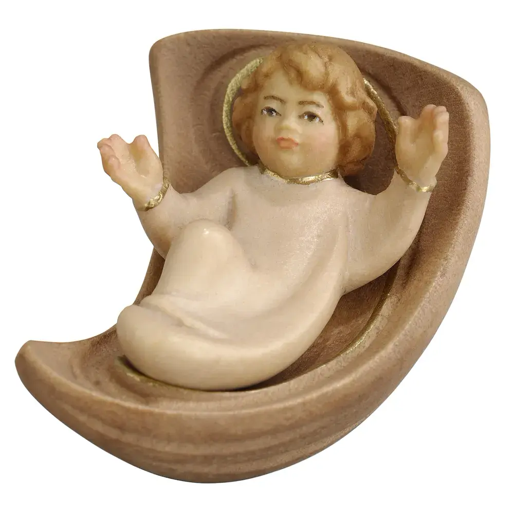 Gesù bambino sfuso con culla