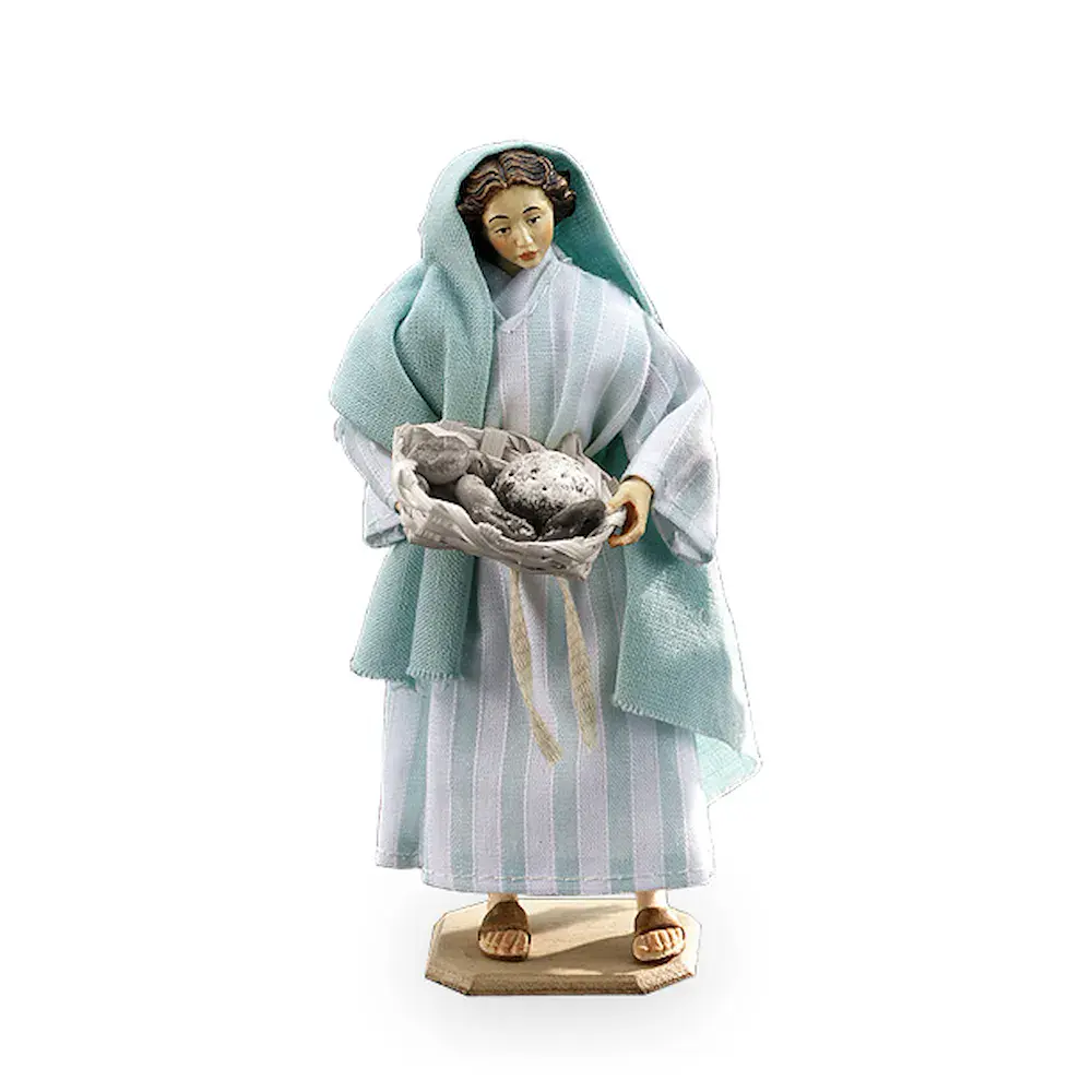 Donna senza cesta di pane