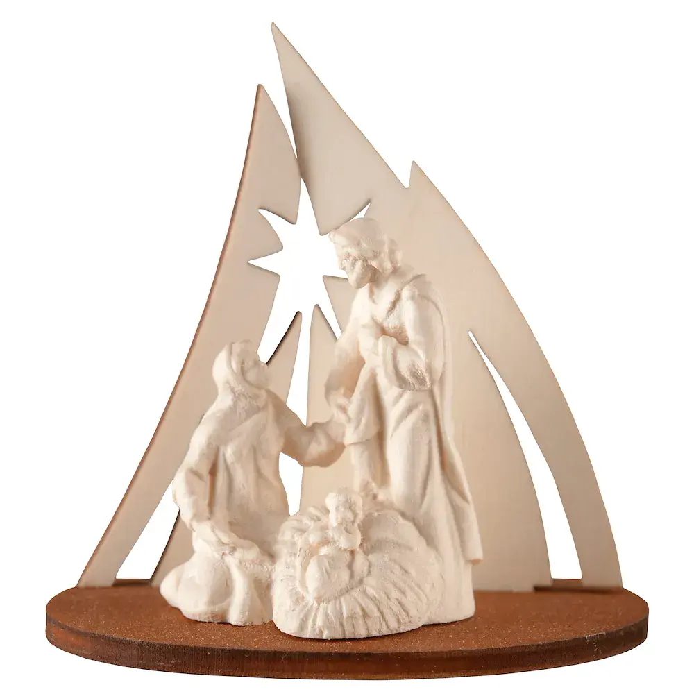 Sacra famiglia Morgenster con capanna Morgenstern