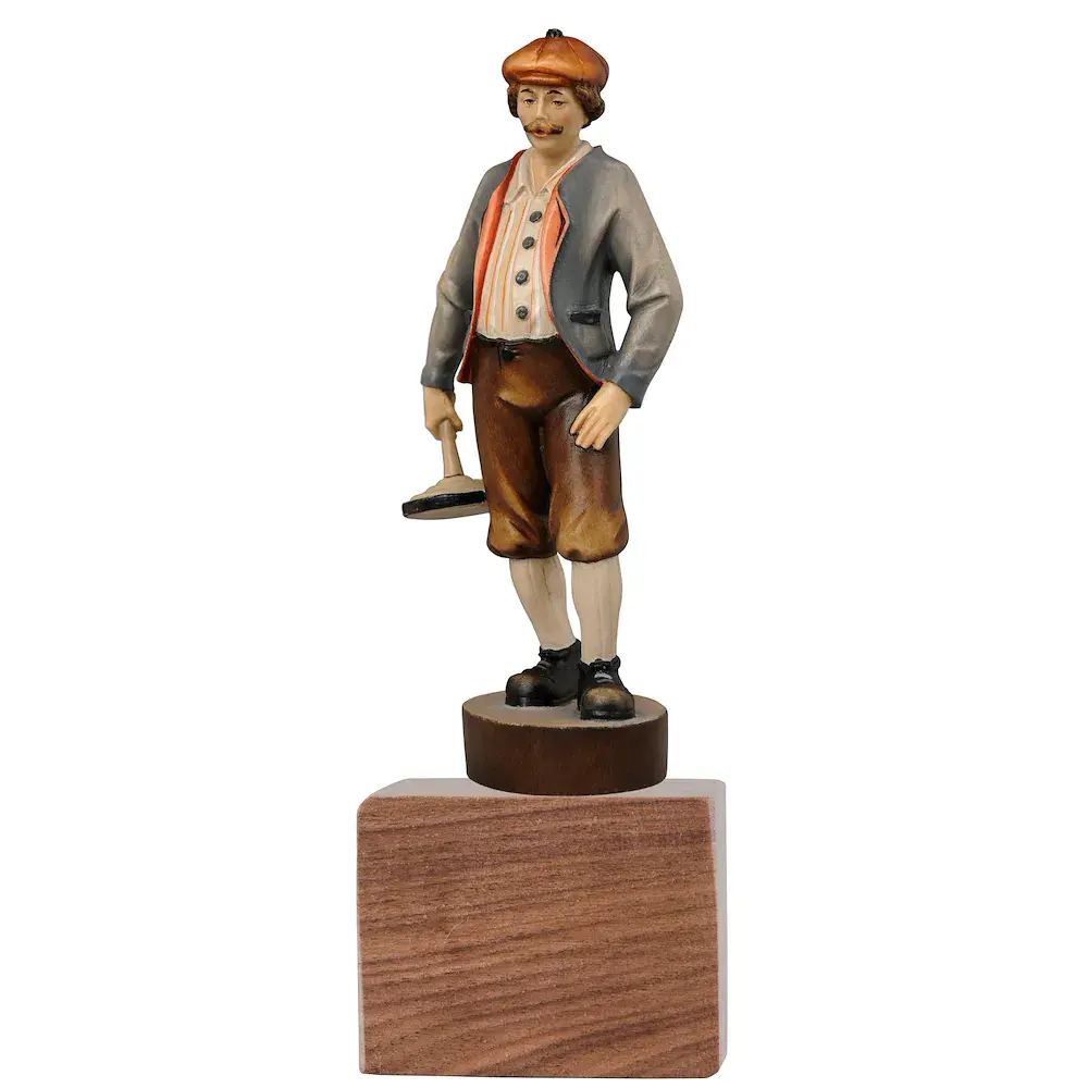 Standtrophäe mit Eisstockschützen