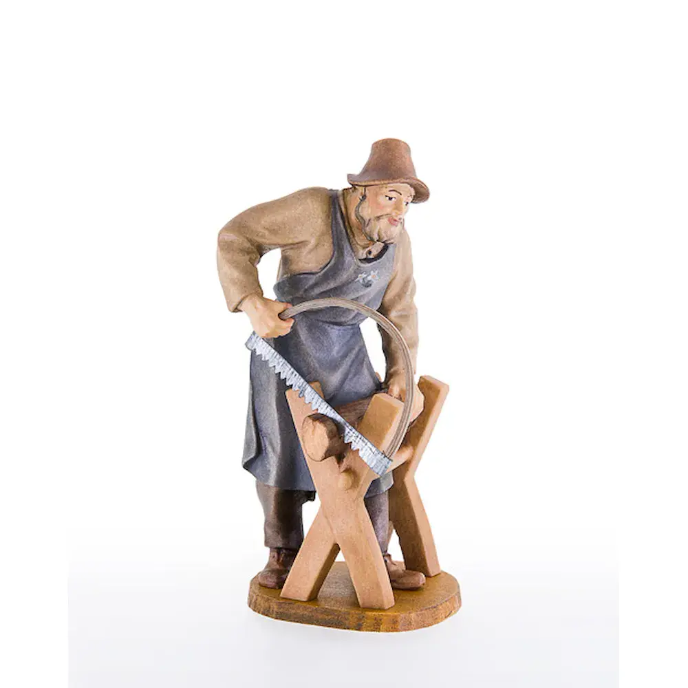 Woodman with round-saw