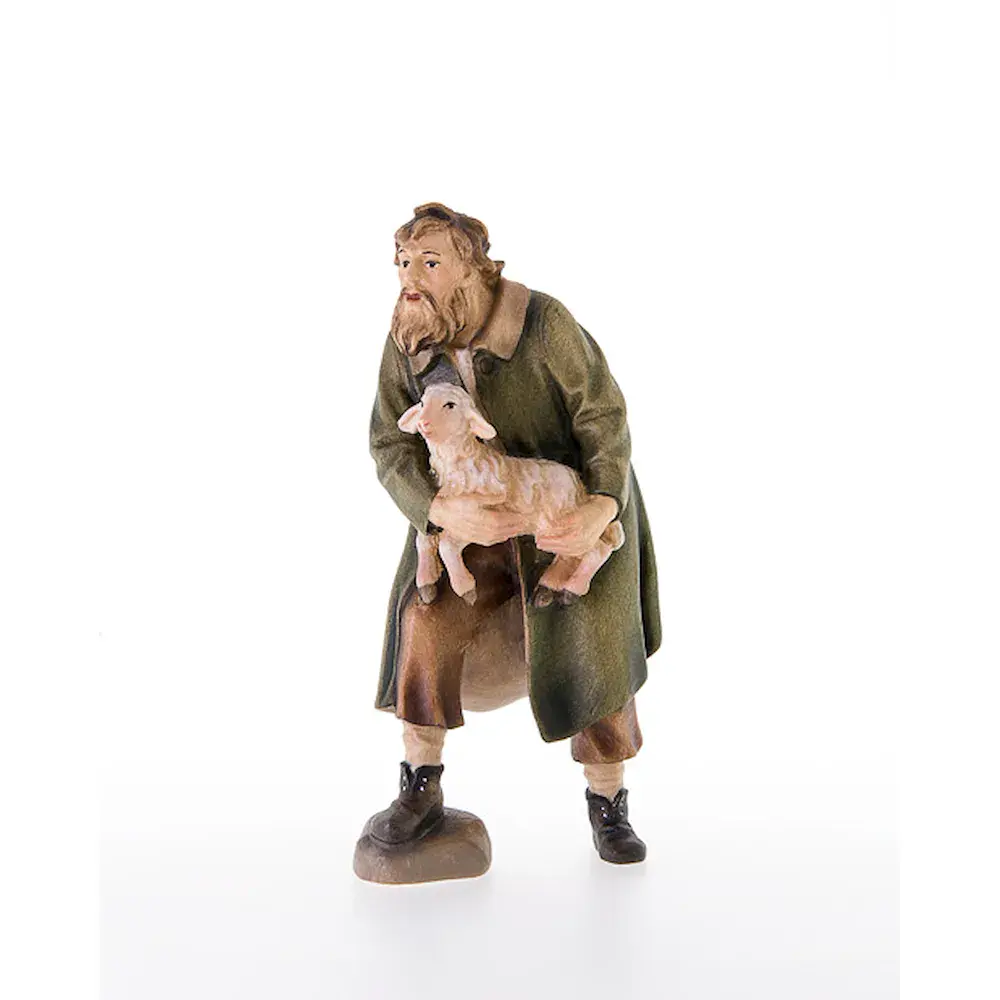 Shepherd with lamb