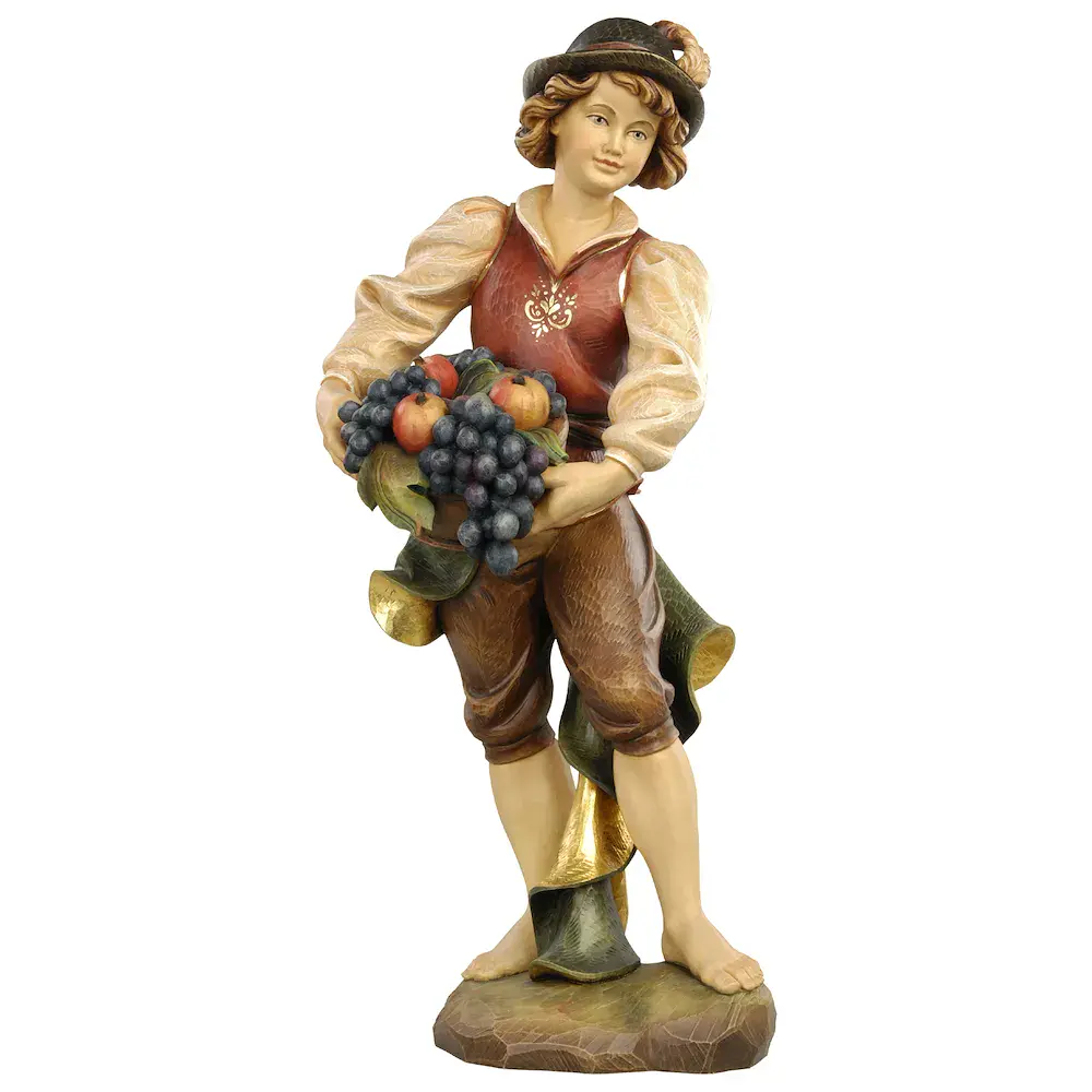 Boy with fruit