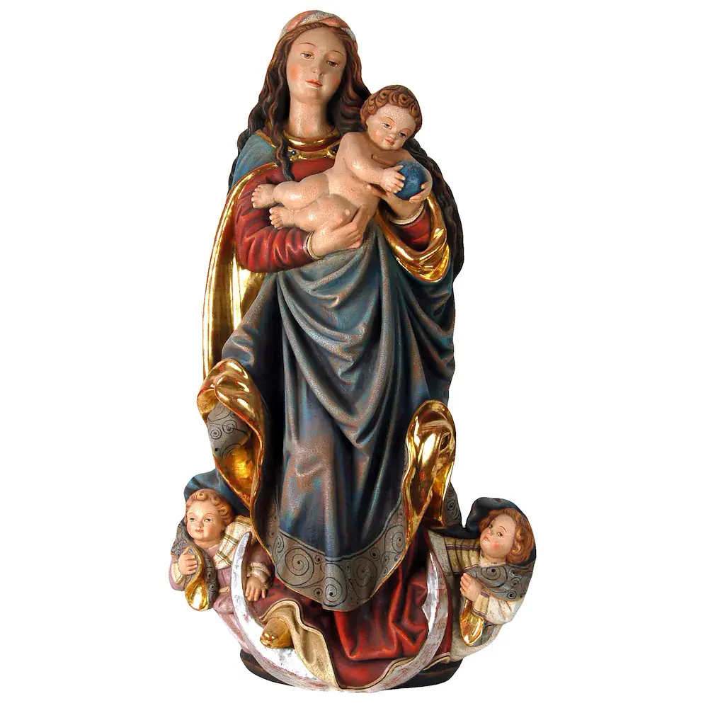 Relieve Virgen con dos ángeles