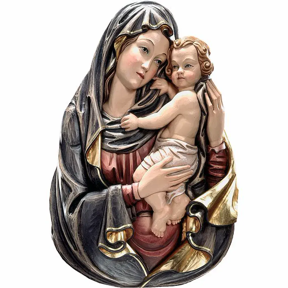 Relieve busto de Virgen