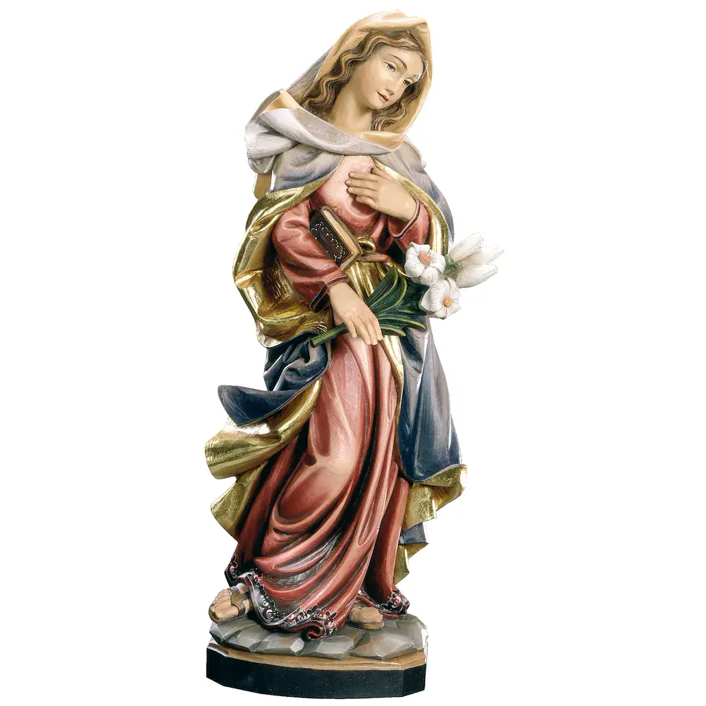 Virgen con un ramo