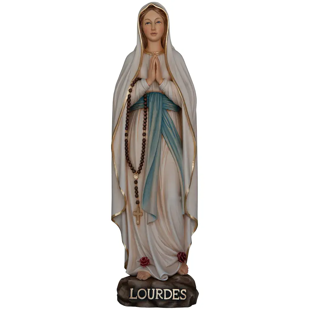 Lourdes Madonna Holz geschnitzt