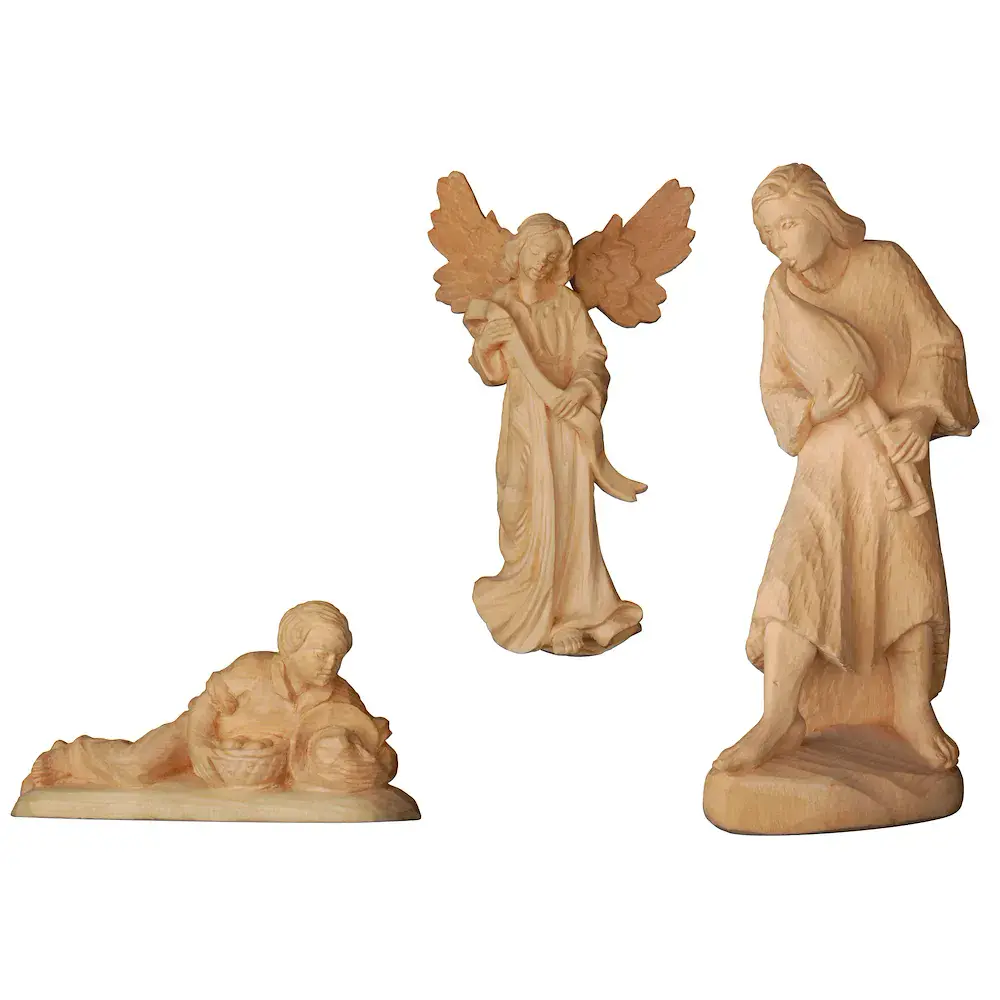 Gloriaengel und zwei Hirten Zirbel