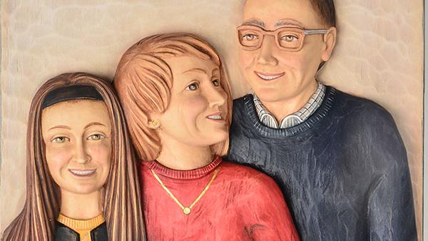 Family bas-relief