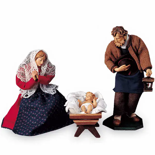 dressed folk nativity set