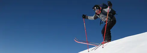 Sciare in Val Gardena.