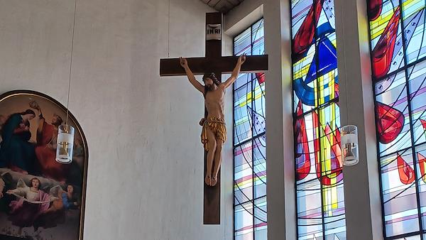 Personalized Cross with Christ for a Church in the Allgäu Region