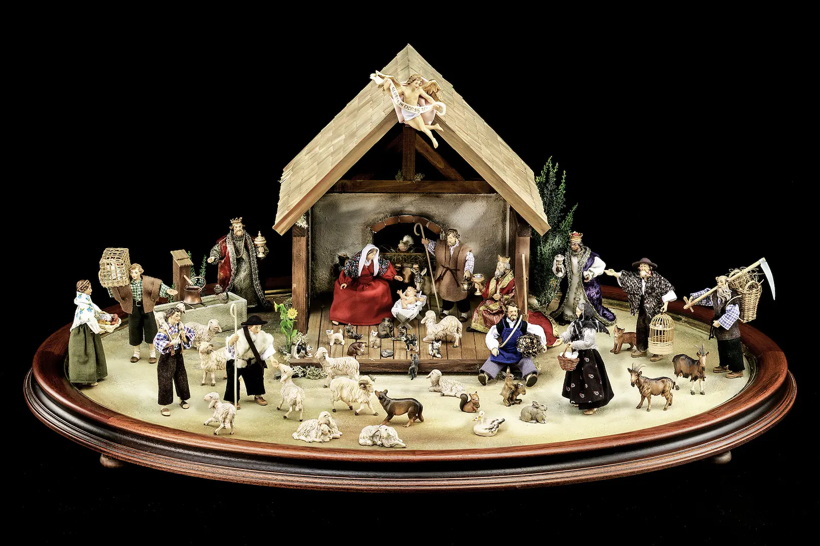 dressed folk nativity set