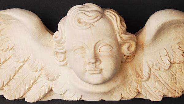 Sun and angel head